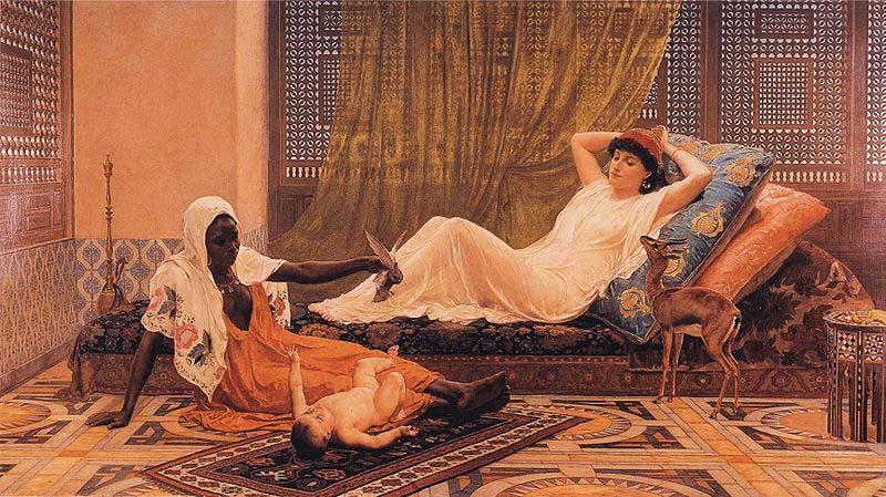 Frederick Goodall A New Light in the Harem oil painting picture